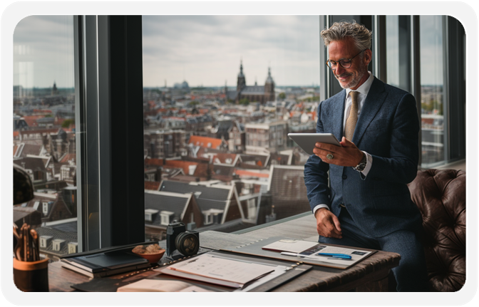 Zakelijke, compacte offerte voor vergaderingen op één pagina