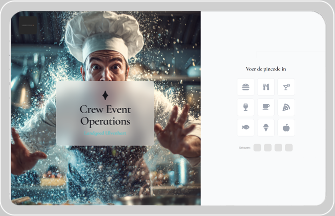 Constell online crew platform met communicatie-overzicht voor elke afdeling